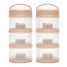 모윰 3단 분유케이스, 베이지, 2개