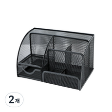 팅올 심플 데스크 오거나이저, 2개, 블랙