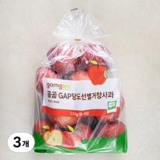 곰곰 GAP 당도선별 거창사과, 3개, 1.5kg(소과, 8~9입)