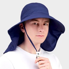 SUN GLADE UV寬版水上活動護頸帽 成人, 海軍藍