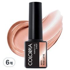 칼라피아 원스텝 시럽 젤네일, S073 로즈라떼, 6g, 6개
