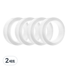 네츄럴파크 매직 스타 겔 초강력 양면테이프 1mm x 25mm x 3m 4p + 1mm x 15mm x 3m, 투명, 2세트