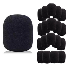 담다원 헤드셋 핀 마이크 스펀지 커버, 블랙, 20개