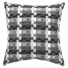 J&N 沃勒抱枕 格紋 精細工法拉鍊設計, 2個