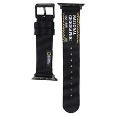 NATIONAL GEOGRAPHIC 國家地理 Smart Watch Nato Slim Strap 潮流錶帶, 黑色, 1個