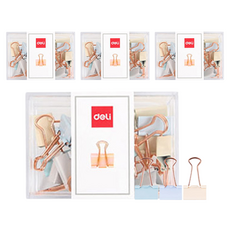 deLi 得力 粉彩金雙夾 D0710 15入, 中大, 4個