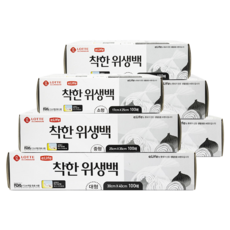 롯데이라이프 착한 위생팩 소 + 중 + 대, 혼합, 100개입, 2세트