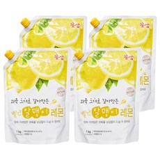 꽃샘식품 별난 알맹이 레몬차, 1kg, 4개