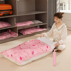 真空壓縮收納袋 愛心款 PA+PE材質, 1個, 1入