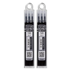 프릭션 볼 노크 볼펜용 리필심 0.5mm, 흑, 6개