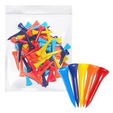 FISTOB 塑膠高爾夫球釘混合組 100個入, 隨機出貨, 1包