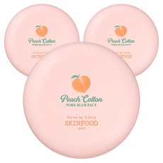 스킨푸드 피치뽀송 포어 블러 팩트 4g, 혼합색상, 3개