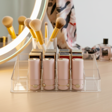 조인메이드 아크릴 립스틱 정리 케이스, 투명, 1개