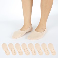 골드만싹스 여성용 고밀도 완전보강 노빵꾸 벗겨짐 방지 페이크삭스 8켤레, 스킨