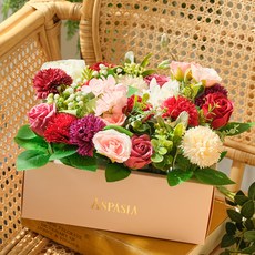 ASPASIA 造型肥皂鈔票花盒+文字插卡組, 紅色的