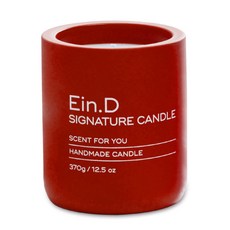 Aindie Signature 瓷器彩色大豆蠟燭橙色 370g, 1個, 紅色+保加利亞玫瑰