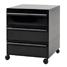 KUIBAO 快豹生活 Kiaden凱登中古堆疊移動收納櫃 三層, 黑色