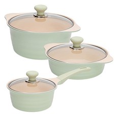 Dream Chef 電磁爐適用Herb鍋具 3種, 混色, 18cm鍋+22cm燉鍋+24cm雙鍋