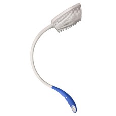 OO 生活輔具 彎柄洗背刷 特殊彎柄設計 握柄末端附有繩圈 可吊掛, 混和顏色, 1支