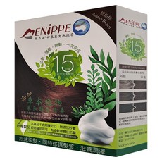 MENiPPE 媚力泊 草本植物萃取精華神采奕奕泡泡染髮劑 3包, 棕色, 1盒
