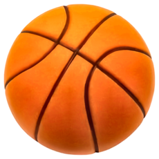 Ohbabylaugh 3D線條靜音5號球, 橘色, 21公分, 實心球體, 適用4歲以上孩童, 1顆