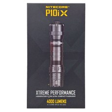 NITECORE 奈特科爾 P10iX 強光手電筒 4000流明 一鍵爆閃戰術 防水 21700 USB-C, 1個, 黑色
