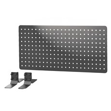 撥撥的架子 一片平面洞洞板(黑砂)600(L)x280(H)mm+桌上固定器2個,1組