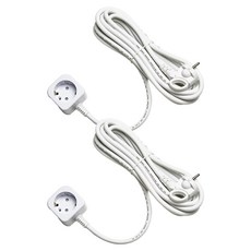 EcoPowerTap 方形 1孔 延長線 16A, 5m, 單色, 2個