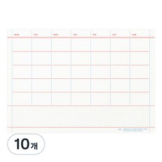 페이퍼리안 플랫 노트패드 A5, Monthly Plan, 60매, 10개 Monthly Plan, 60매, 10개