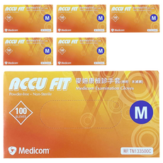 Medicom 麥迪康 NBR檢診手套 未滅菌/無粉 M TN133500C 100個, 6盒
