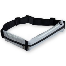 POKOI 超薄雙口袋跑步腰帶 運動腰包, 灰色