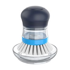 미스터시가 다용도 손잡이형 눌러쓰는 세제 디스펜서 세척 솔 + 홀더 세트, 블루, 1세트