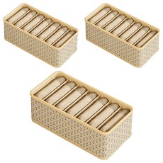 Joyberry 多用途抽屜式內衣收納盒, 3個, 米色