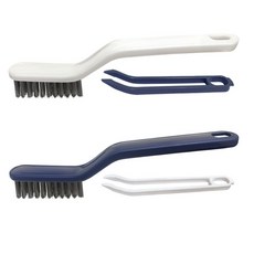 TheLiving V컷팅 틈새 집게 청소 브러쉬, 화이트, 블루, 2개