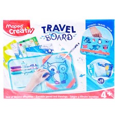 Maped旅行描圖板，旅行桌椅，食物托盤，用餐等待，最佳的外出掃描，讓您的孩子變天才, 1個, 藍色