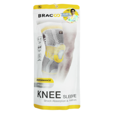 BRACOO 奔酷 膝蓋套筒高階, 灰色, 1個