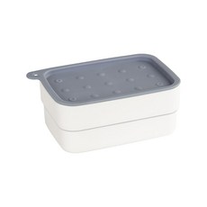 E.City 可攜式多功能居家旅行帶刷 皂盒 雙用蓋, 顏色隨機, 1個