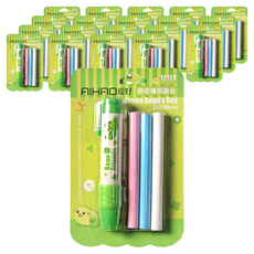 AIHAO 自動橡皮擦盒+橡皮擦替芯 3條組, 21套, 綠色