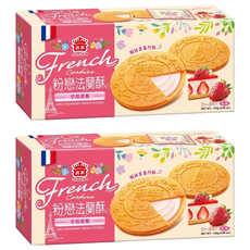 義美 法蘭酥 草莓 6入, 132g, 2盒