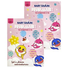 pinkfong 碰碰狐 BABY SHARK 寶寶貼貼畫 Set 2本，內附BABY SHARK 可愛貼紙, 氣球篇