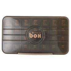 7日分裝透明藥盒 28格 23 x 13 x 3cm, 咖啡色, 1個