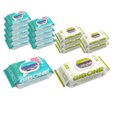 Gibone 抽取式加護型濕紙巾 80片 5包+抽取式抹布濕紙巾 3包組, 2組