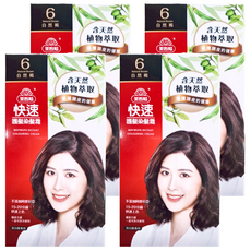 美吾髮 快速護髮染髮霜 80g, 6 自然褐, 4盒