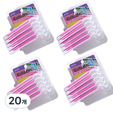 헤이조이 간편 3중날 제모기 여성용 면도기 핑크, 5개입, 20개