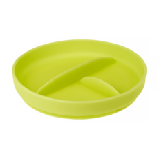 Olababy 防滑矽膠分隔餐盤 食品級矽膠製造 吸盤底部, 奇異果綠, 1個