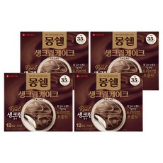 몽쉘 생크림 케이크 카카오, 408g, 4개