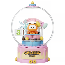 PANTASy 拼奇 加菲貓生日蛋糕水晶球系列收藏積木86803，可愛造型，親子同樂, 1盒