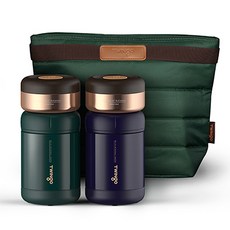 TWINgo 圓形便當盒+便當袋, 混色, 1套