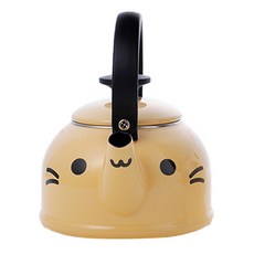 FUJIHORO 電磁爐適用貓咪琺瑯煮水壺, 1個, 1.8L, 貓