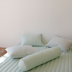 Nubile 日常 60支紗純棉 圓形長抱枕/身體枕枕套, 薄荷綠